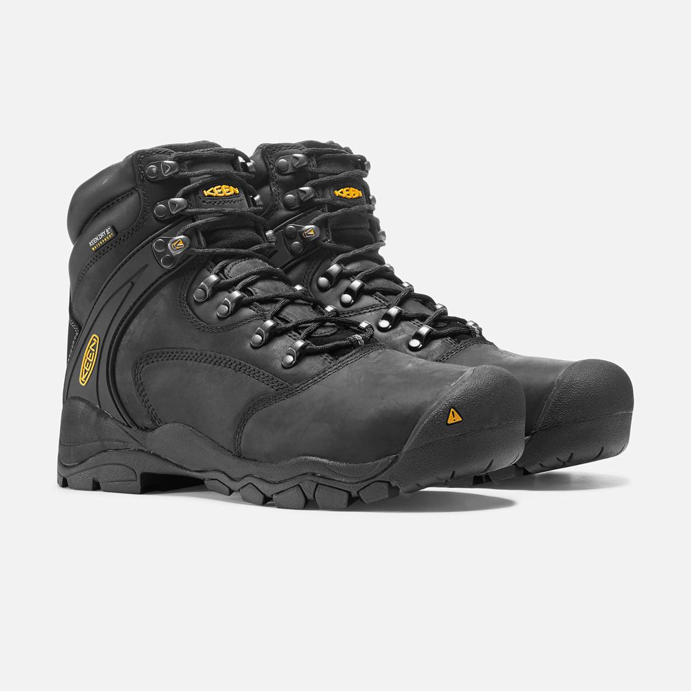 Keen Trekking Bot Erkek Siyah - Louisville 6\" (Steel Toe) - Türkiye DRQX50746